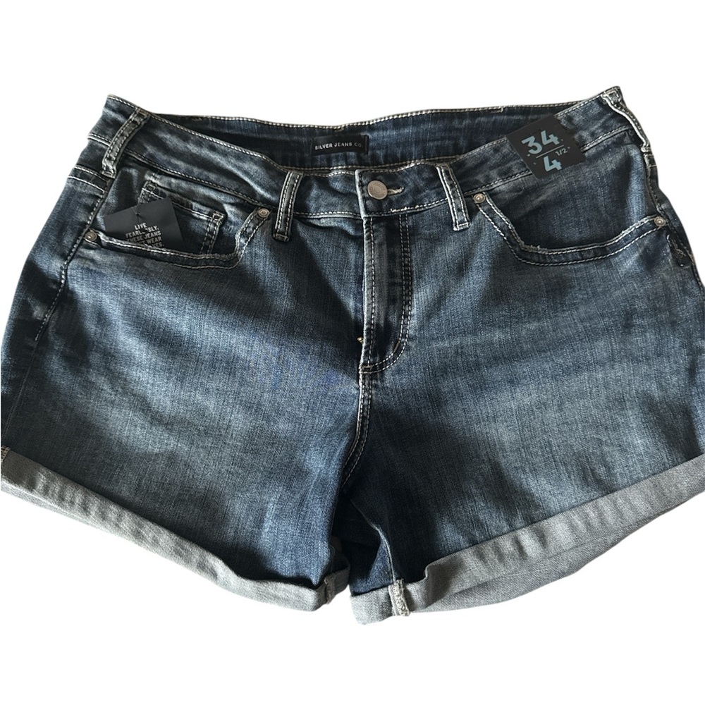 Silver Jeans Dark Blue Jean Shorts